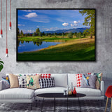 Wilderness Club Hole 05 Wilderness Golf Courses, Eureka, Montana, Framed Canvas Prints Wall Art Decor, Floating Frame