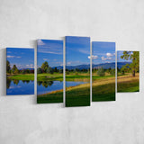 Wilderness Club Hole 05 Wilderness Golf Courses, Eureka, Montana, Golf Art Print, 5 Panels Canvas Prints Wall Art Decor
