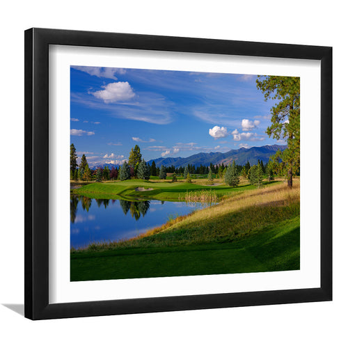 Wilderness Club Hole 05 Wilderness Golf Courses, Eureka, Montana, Golf Art Print, Framed Art Prints Wall Decor, White Border