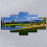 Wilderness Club Hole 05 Wilderness Golf Courses, Eureka, Montana, Golf Art Print, 5 Panels Canvas Prints Wall Art Decor