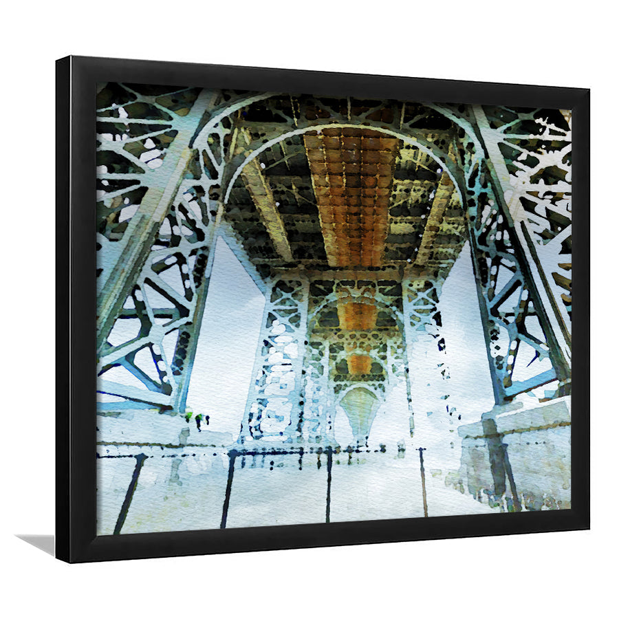 Williamsburg Bridge Between Manhattan And Brooklyn Framed Wall Art - Framed Prints, Art Prints, Print for Sale, Painting Prints