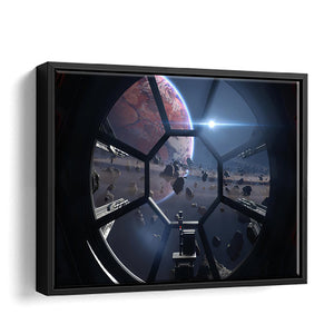 Window View Star Wars Images Canvas Wall Art - Framed Art, Prints For Sale, Painting For Sale, Framed Canvas, Painting Canvas
