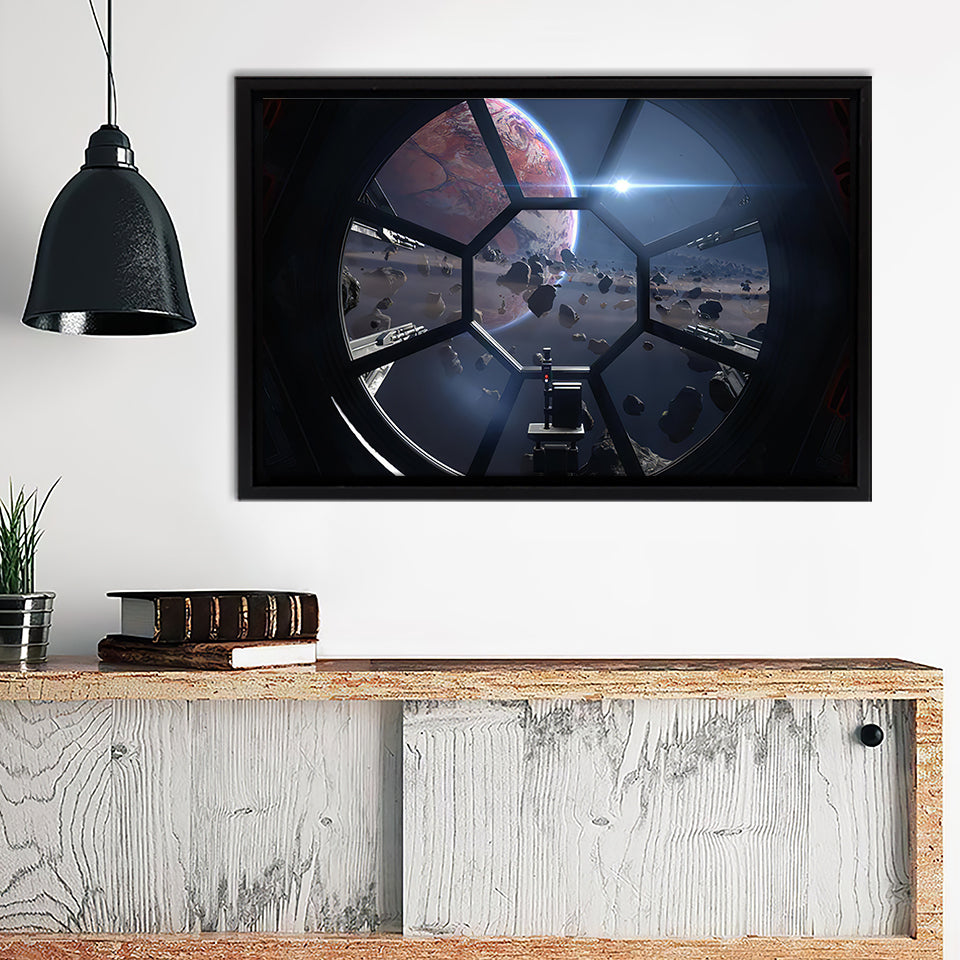 Window View Star Wars Images Canvas Wall Art - Framed Art, Prints For Sale, Painting For Sale, Framed Canvas, Painting Canvas