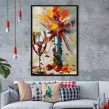 Wine And Flowers Abstract Framed Art Prints Wall Decor - Painting Prints, Framed Picture
