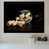 Wine, Wine Wall Decor Framed Art Prints Wall Art Decor,Black Frame, Ready to hang