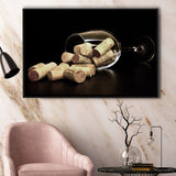 Wine, Wine Wall Decor Framed Canvas Prints Wall Art Decor, Black Floating Frame
