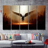 Wing Of God Christian 5 Pieces B Canvas Prints Wall Art - Painting Canvas, Multi Panel