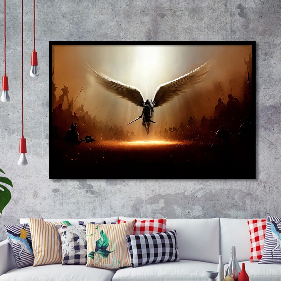 Wing Of God Christian Framed Art Prints Wall Art Decor - Painting Prints, Framed Picture