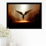 Wing Of God Christian Framed Canvas Prints Wall Art - Painting Canvas, Floating Frame, Wall Decor