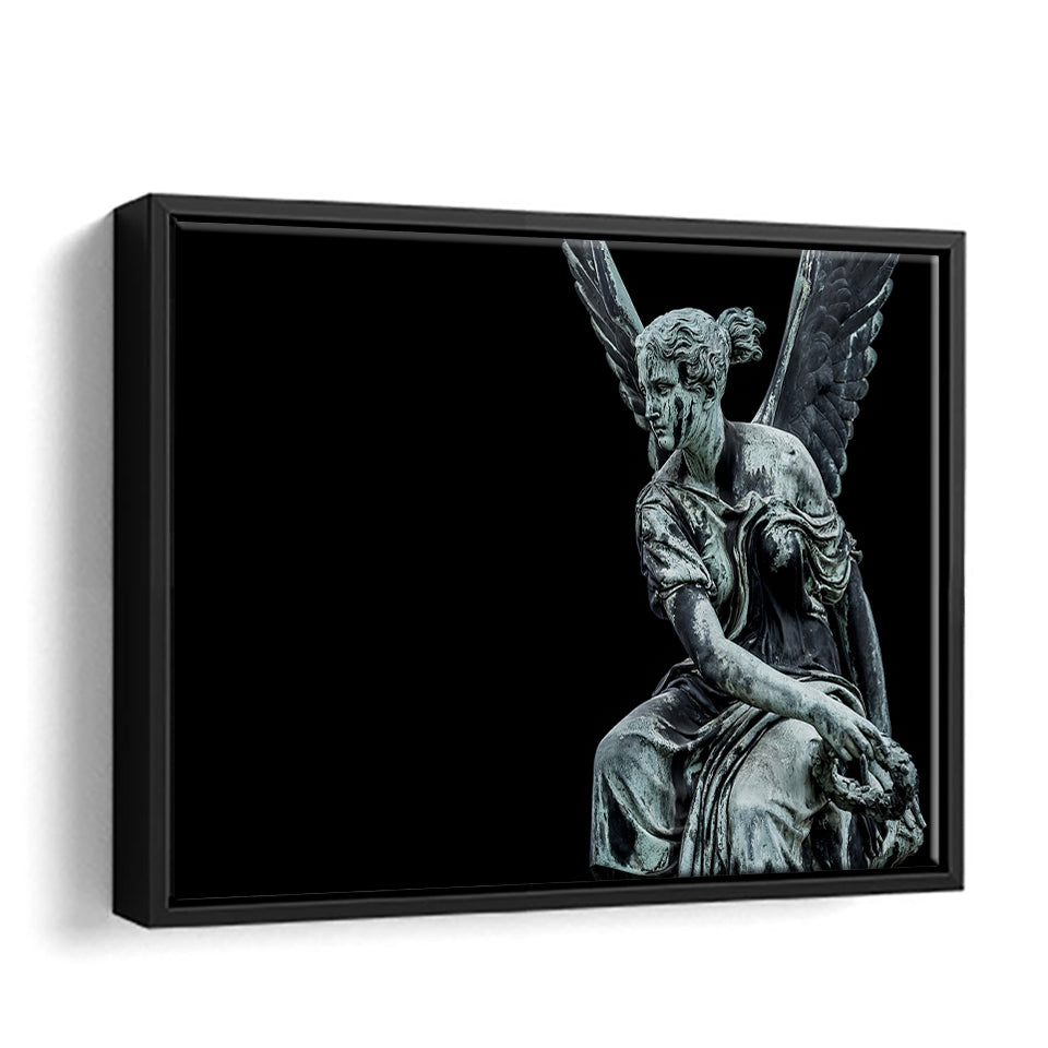 Winged Angel In Potsdam Germany Framed Canvas Wall Art - Framed Prints, Canvas Prints, Prints for Sale, Canvas Painting