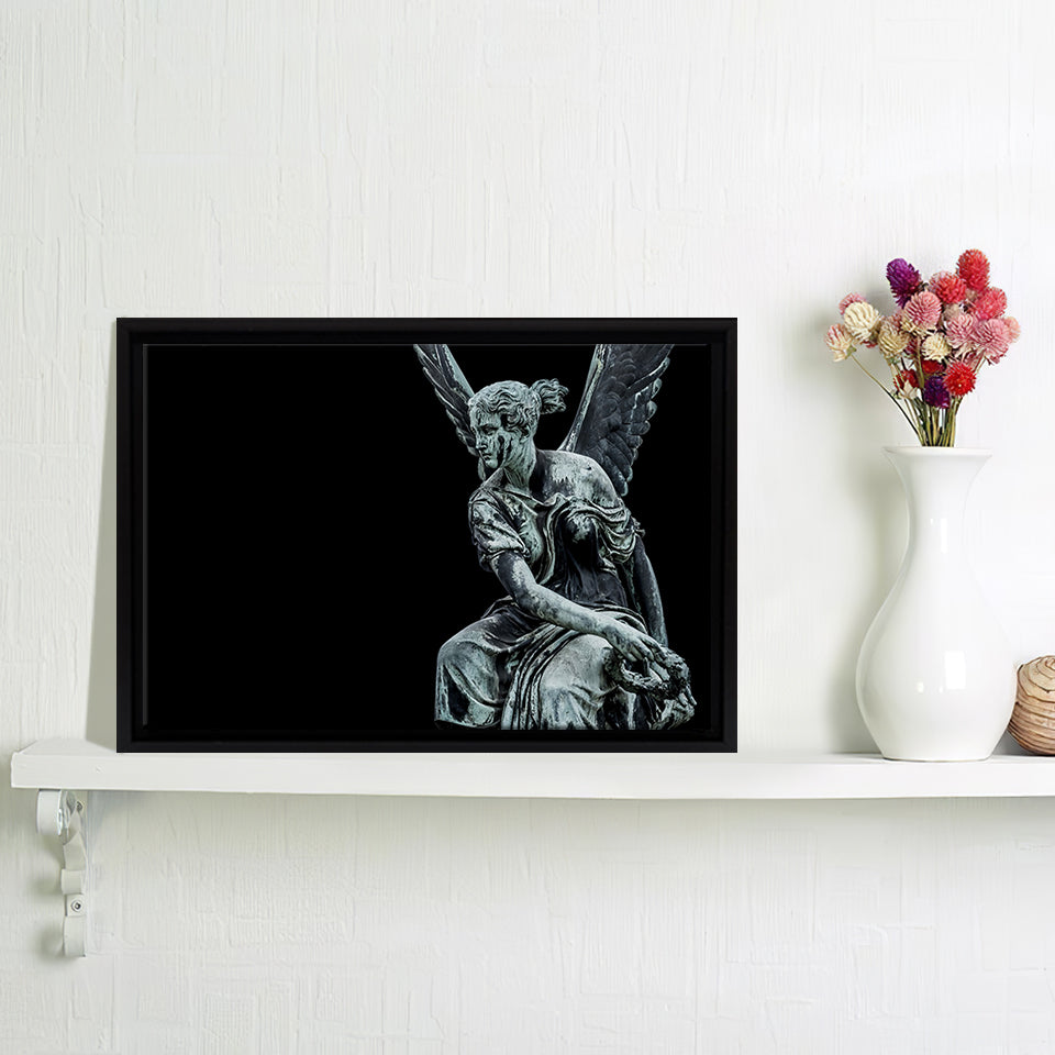 Winged Angel In Potsdam Germany Framed Canvas Wall Art - Framed Prints, Canvas Prints, Prints for Sale, Canvas Painting