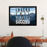 Winners Fail Till They Succeed - Motivation Canvas, Canvas Wall Art, Framed Canvas, Canvas Art