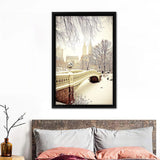 Winter New York City Central Park Framed Canvas Wall Art - Framed Prints, Prints for Sale, Canvas Painting