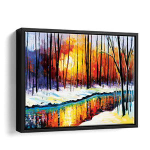 Winter Sun Canvas Wall Art - Canvas Print, Framed Canvas, Painting Canvas