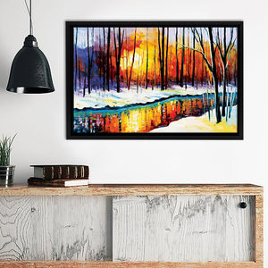 Winter Sun Canvas Wall Art - Canvas Print, Framed Canvas, Painting Canvas