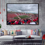 Wisconsin Badgers Stadium Framed Canvas Prints Camp Randall Stadium Wall Art,Sport Stadium Art Prints, Fan Gift