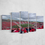 Wisconsin Badgers Stadium Canvas Prints Camp Randall Stadium Wall Art,Multi Panels,Sport Stadium Art Prints, Fan Gift