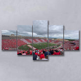 Wisconsin Badgers Stadium Canvas Prints Camp Randall Stadium Wall Art,Multi Panels,Sport Stadium Art Prints, Fan Gift