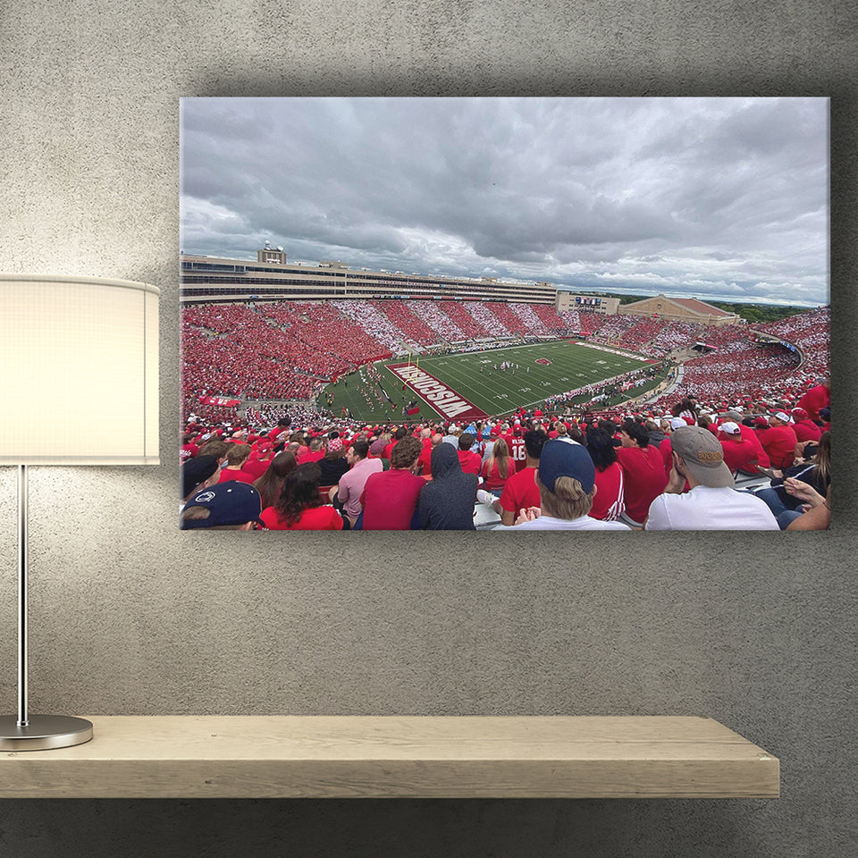 Wisconsin Badgers Stadium Canvas Prints Camp Randall Stadium Wall Art,Sport Stadium Art Prints, Fan Gift, Wall Decor
