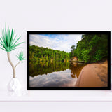 Wisconsin River, Wisconsin Dells Framed Art Prints Wall Art Decor,Black Frame, Ready to hang