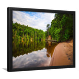 Wisconsin River, Wisconsin Dells Framed Art Prints Wall Art Decor,Black Frame, Ready to hang