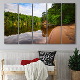 Wisconsin River, Wisconsin Dells 5 Panels B,Large Canvas,Canvas Prints Wall Art Home Decor