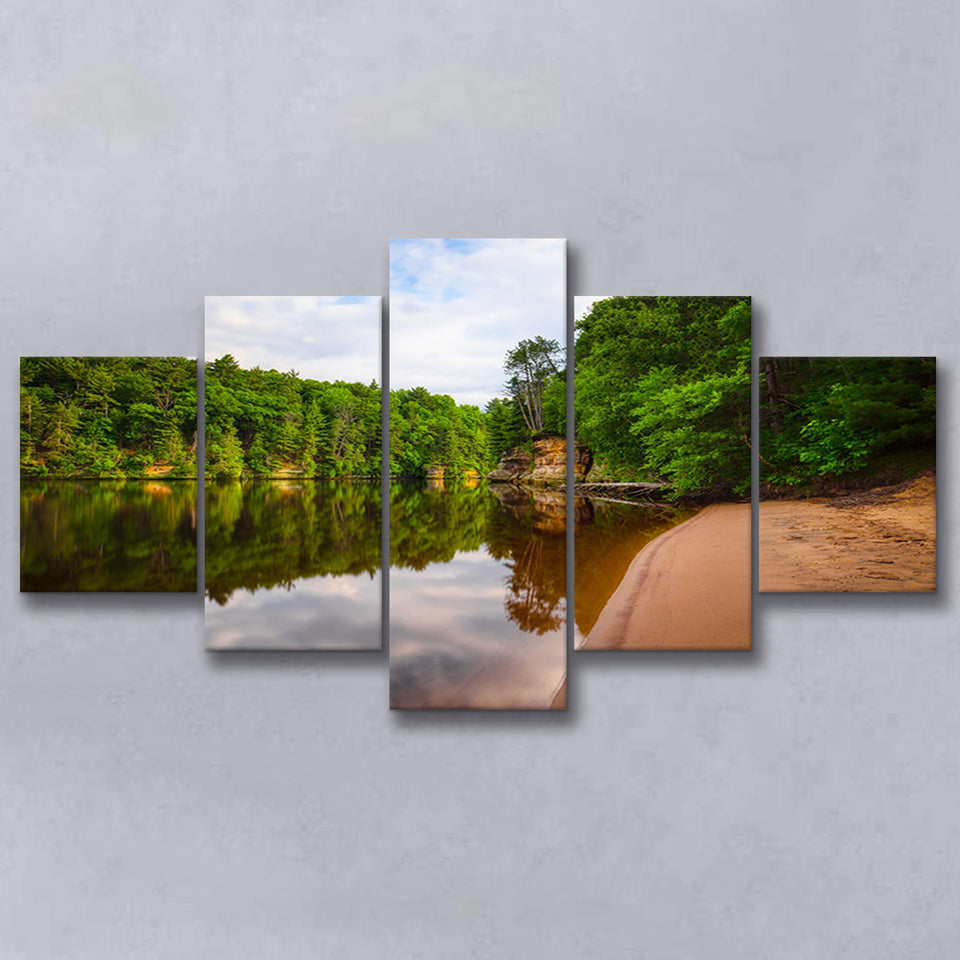 Wisconsin River, Wisconsin Dells Multi Panels,Canvas Prints Wall Art Home Decor