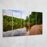 Wisconsin River, Wisconsin Dells 5 Panels B,Large Canvas,Canvas Prints Wall Art Home Decor