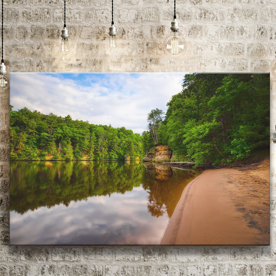 Wisconsin River, Wisconsin Dells Canvas Prints Wall Art Home Decor - Painting Canvas, Ready to hang