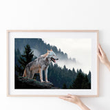 Wolf Animal Print Poster Prints Wall Art Decor, Unframe, Poster Art