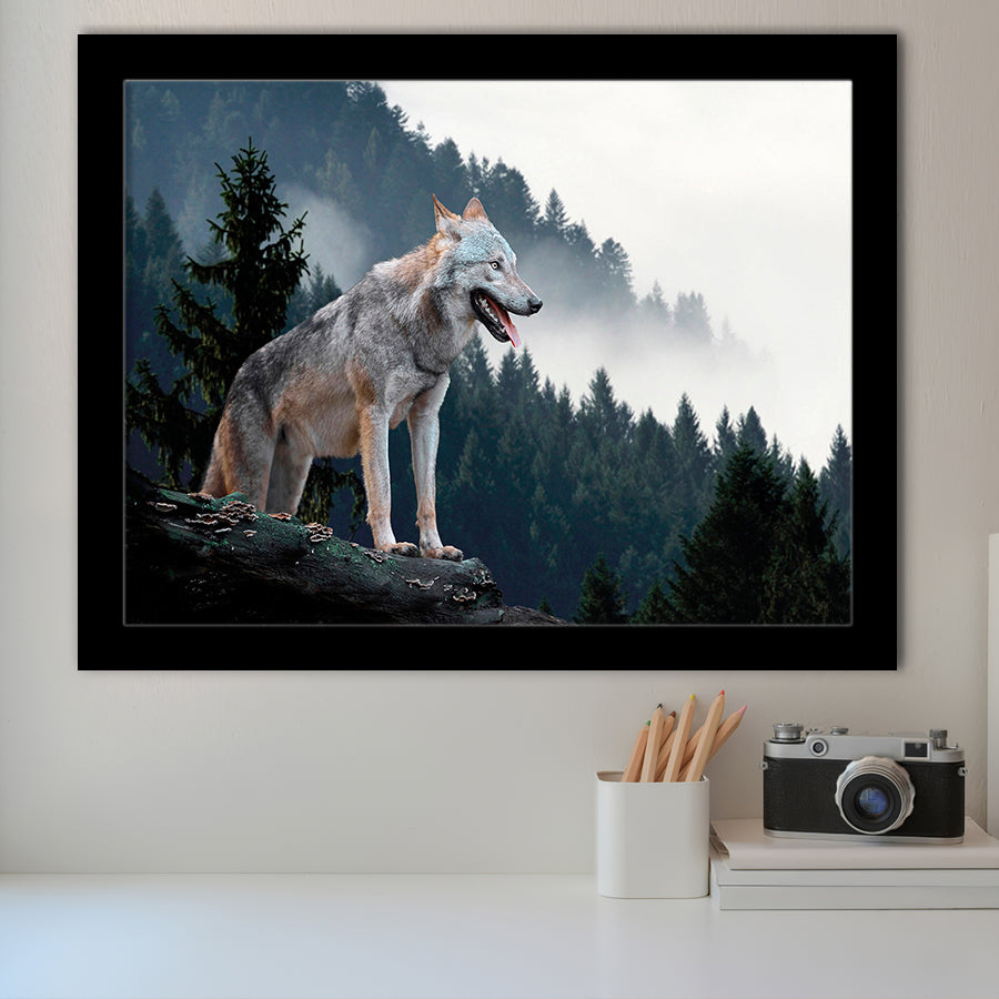 Wolf Animal Print Framed Art Prints Wall Art Decor, Framed Picture, Home Decor