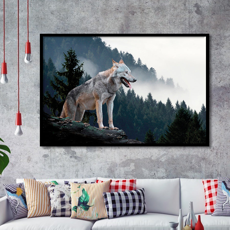 Wolf Animal Print Framed Art Prints Wall Art Decor, Framed Picture, Home Decor