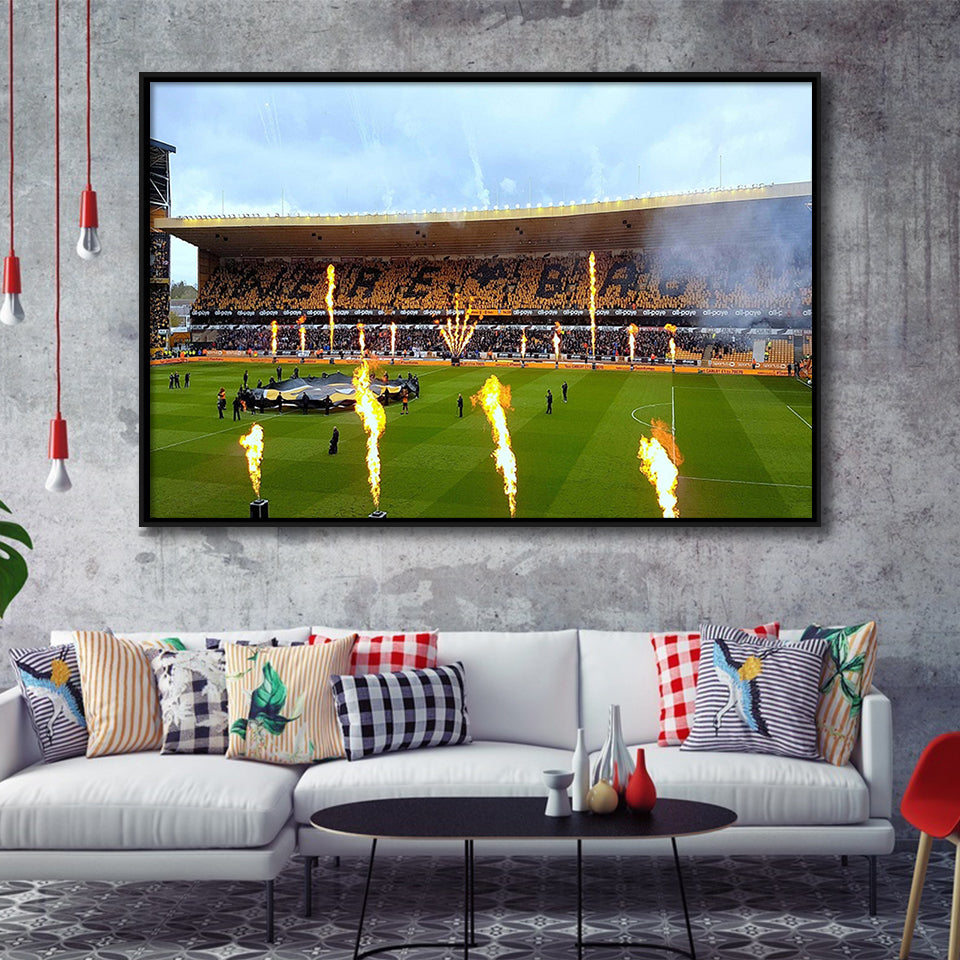 Wolverhampton Wanderers Stadium Framed Canvas Prints Molineux Stadium Wall Art Football,Sport Stadium Art Prints, Fan Gift