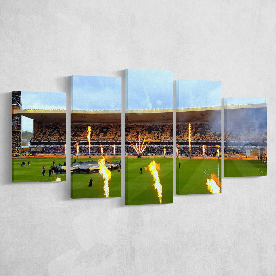 Wolverhampton Wanderers Stadium Canvas Prints Molineux Stadium Wall Art Football,Multi Panels,Sport Stadium Art Prints, Fan Gift