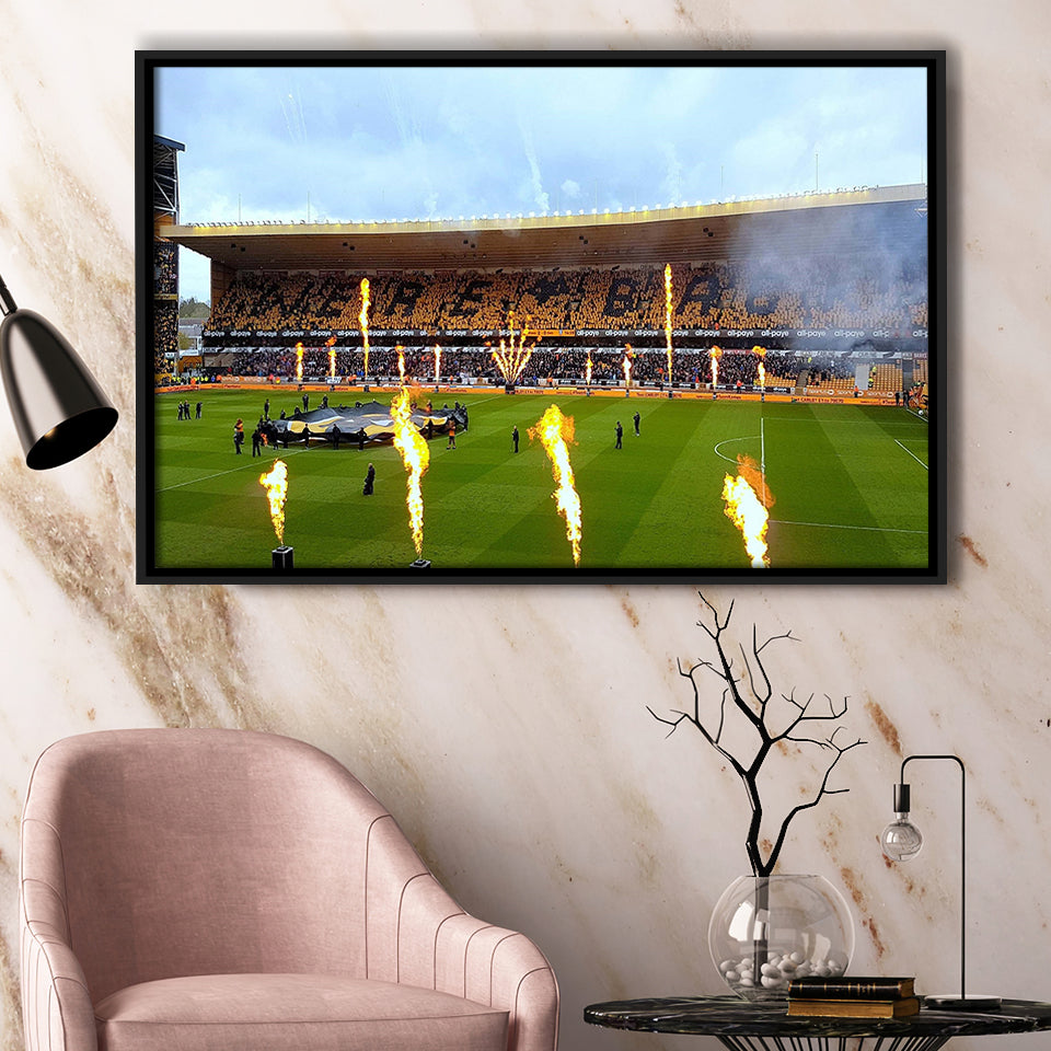 Wolverhampton Wanderers Stadium Framed Canvas Prints Molineux Stadium Wall Art Football,Sport Stadium Art Prints, Fan Gift