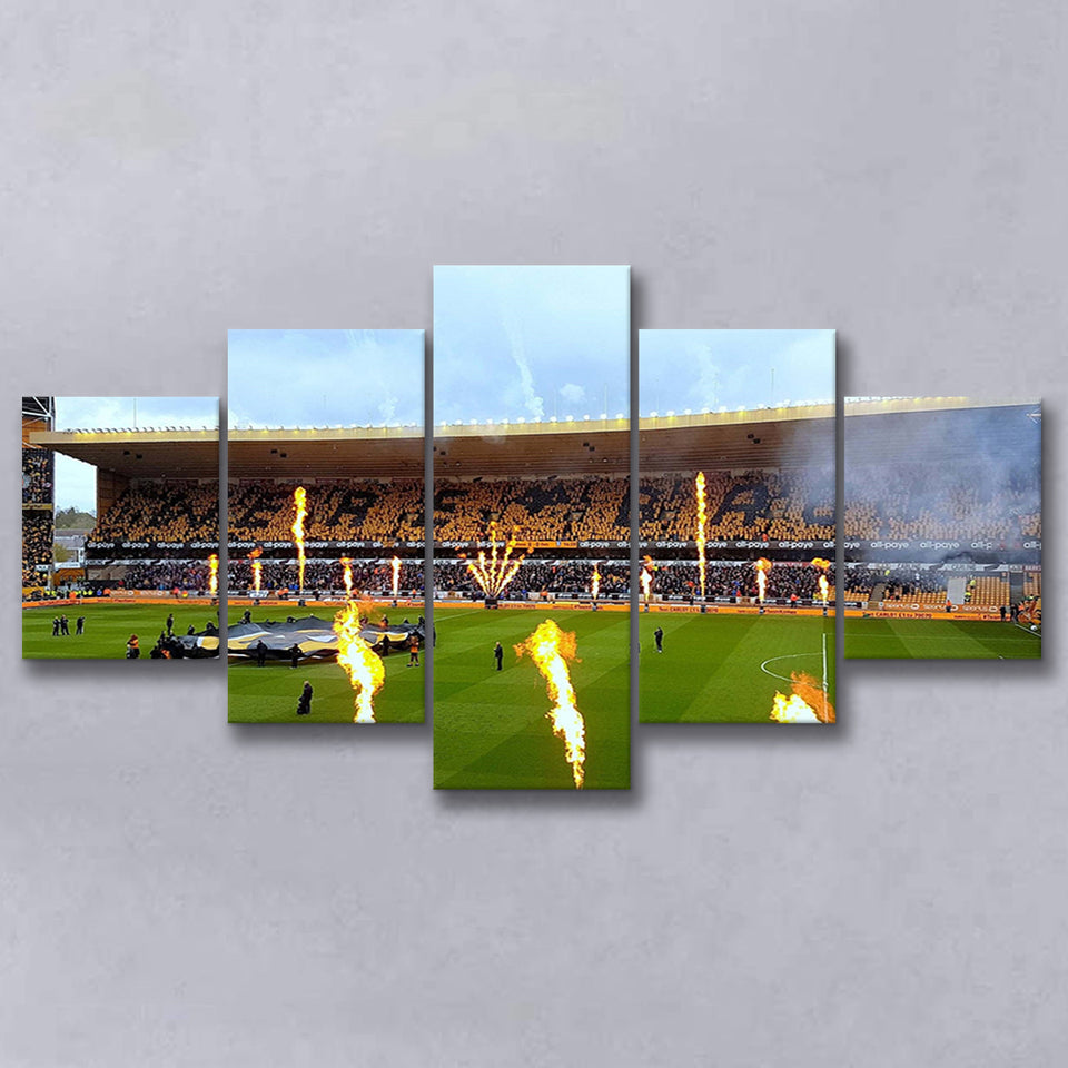 Wolverhampton Wanderers Stadium Canvas Prints Molineux Stadium Wall Art Football,Multi Panels,Sport Stadium Art Prints, Fan Gift