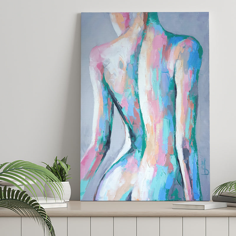 Woman Body Colorful Abstract Canvas Wall Art - Canvas Prints, Prints f ...