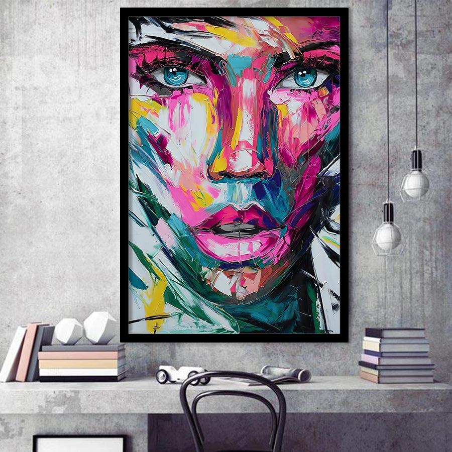 Woman Face Graffiti 2 3 Framed Art Prints Wall Decor - Painting Prints, Wall Art, Framed Picture, For Sale