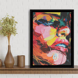 Woman Face Graffiti 3 3 Framed Canvas Prints Wall Art - Painting Canvas, Floating Frame, Painting Prints, For Sale