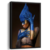 Woman Wall Art African American Print Framed Canvas Prints Wall Art - Painting Canvas, Wall Decor, Floating Frame