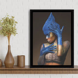 Woman Wall Art African American Print Framed Canvas Prints Wall Art - Painting Canvas, Wall Decor, Floating Frame
