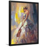 Woman With Violin Framed Art Print Wall Art Decor,Framed Picture