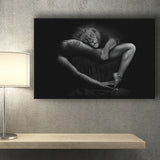 Woman And Lion Black And White Bed Room Decor Canvas Prints Wall Art Decor - Painting Canvas,Home Decor, Ready to Hang