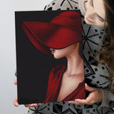 Woman In Red Hat Portrait Canvas Painting Canvas Prints Wall Art Home Decor
