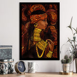 Woman with Black Cat Framed Art Prints Wall Decor - Painting Prints, African Art, Home Decor,Framed Picture,For Sale