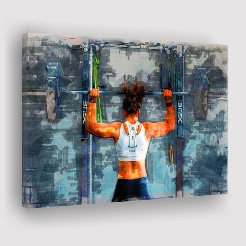 Women Workout Motivation Fitness Canvas Prints Wall Art Decor - Painting Canvas, Art Print, Home Decor, Ready to Hang