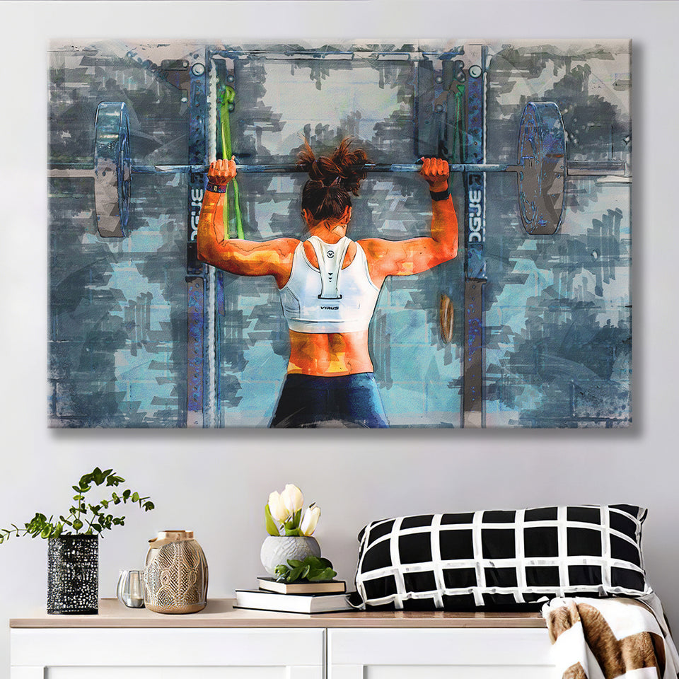 Women Workout Motivation Fitness Canvas Prints Wall Art Decor - Painting Canvas, Art Print, Home Decor, Ready to Hang