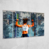 Women Workout Motivation Fitness 5 Piece B Canvas Prints Wall Art Decor, Multi Panels,Large Canvas, Home Decor