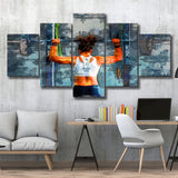 Women Workout Motivation Fitness 5 Pieces Canvas Prints Wall Art Decor - Painting Canvas, Mixed Canvas, Multi Panels