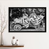 Women'S Suffrage Black And White Print, Votes For Women Framed Canvas Prints Wall Art Home Decor,Floating Frame